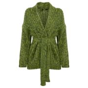 Oversized Mohair Cardigan V-Hals Groen Max Mara Weekend , Green , Dame...