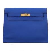 Pre-owned Fabric shoulder-bags Hermès Vintage , Blue , Dames