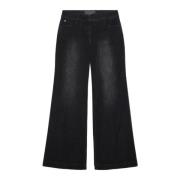 Stijlvolle Broek met 100% Samenstelling Elena Mirò , Black , Dames