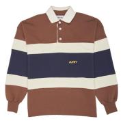 Gestreept Rugby Polo Shirt Autry , Brown , Heren