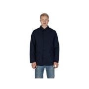 Gewatteerde Field Jacket met Club Check Details Aquascutum , Blue , He...