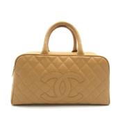 Pre-owned Fabric chanel-bags Chanel Vintage , Beige , Dames