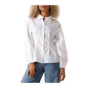 Witte LS Blouse, Veelzijdig en Tijdloos Selected Femme , White , Dames