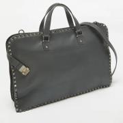 Pre-owned Leather briefcases Valentino Vintage , Black , Heren