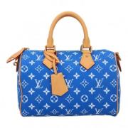 Pre-owned Leather handbags Louis Vuitton Vintage , Blue , Dames