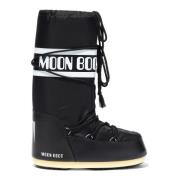 Zwarte Nylon Icon Laarzen Moon Boot , Black , Heren