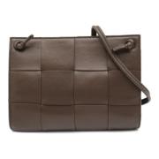 Pre-owned Leather shoulder-bags Bottega Veneta Vintage , Brown , Dames