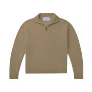 Lamswol Half-Zip Trui voor Heren MC2 Saint Barth , Beige , Heren