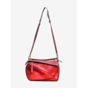 Pre-owned Leather shoulder-bags Loewe Pre-owned , Red , Dames