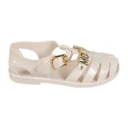 Stijlvolle Sandalen voor de Zomer Moschino , Beige , Dames