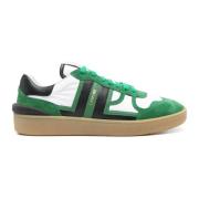 Groene Sneakers met Leren Details Lanvin , Green , Heren