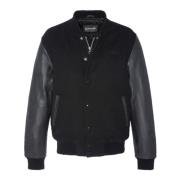 Varsity jack Koeienhuid leer Zwart Schott NYC , Black , Heren