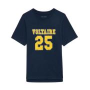 Vintage Blauwe Strik T-shirt met Voltaire Zadig & Voltaire , Blue , Da...