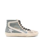 Hemelse Slide Sneakers met Sterdetail Golden Goose , Blue , Dames