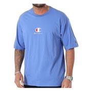 Ronde hals T-shirt Champion , Blue , Heren