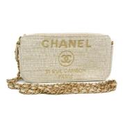 Pre-owned Fabric wallets Chanel Vintage , White , Dames