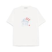 Wit Cartoon Print Crew Neck T-shirt Our Legacy , White , Heren