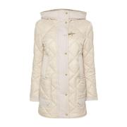 Witte Parka Wintermode Essential Fay , White , Dames