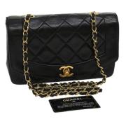 Pre-owned Canvas chanel-bags Chanel Vintage , Black , Dames