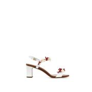 Koraal Schelp Hoge Hak Sandalen Dolce & Gabbana , White , Dames