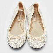 Pre-owned Leather flats Jimmy Choo Pre-owned , Beige , Dames