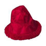 Rode Faux Fur en Nylon Cloche BomBoogie , Red , Dames