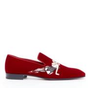 Pre-owned Velvet flats Christian Louboutin Pre-owned , Red , Heren