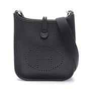 Pre-owned Leather shoulder-bags Hermès Vintage , Black , Dames