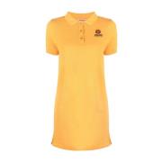 Logo Polo Midi Jurk in Oranje Kenzo , Orange , Dames