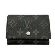 Pre-owned Leather wallets Louis Vuitton Vintage , Black , Dames