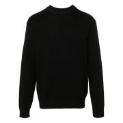 Zwarte Merino Crew Sweater J.Lindeberg , Black , Heren