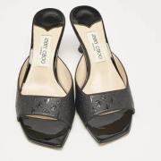 Pre-owned Leather sandals Jimmy Choo Pre-owned , Black , Dames