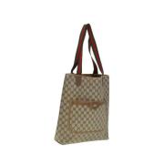 Pre-owned Leather totes Gucci Vintage , Beige , Dames