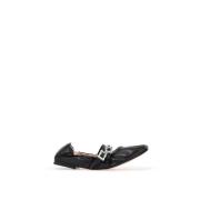 Leren ballerinas met kristallen gesp Roger Vivier , Black , Dames