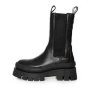 Nubuck Chelsea Boots met Plateauzool Copenhagen Shoes , Black , Dames