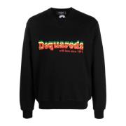 Logo Sweatshirt Dsquared2 , Black , Heren