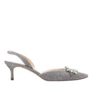 Pre-owned Fabric heels Manolo Blahnik Pre-owned , Gray , Dames