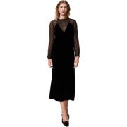 Avond- en ceremoniejurk Twinset , Black , Dames