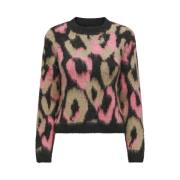 Wilde Lange Mouw Gebreide Top Only , Multicolor , Dames