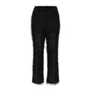 Bootcut Broek in Meteoriet Polyester Karen by Simonsen , Black , Dames