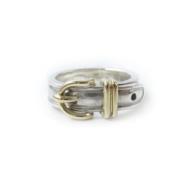 Pre-owned Metal rings Hermès Vintage , Yellow , Dames