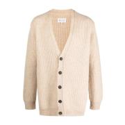 Beige Alpaca Wol Cardigan Maison Margiela , Beige , Heren