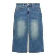 Casual rok in 100% stof Elena Mirò , Blue , Dames