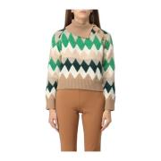 Korte Mouw Top Simona Corsellini , Multicolor , Dames