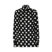 Zijden shirt met polka dots Dolce & Gabbana , Black , Dames