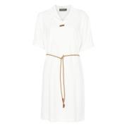 Witte Katoenen Casual Mini Jurk Lorena Antoniazzi , White , Dames