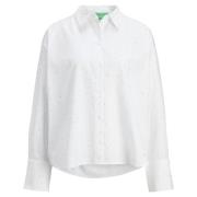 Glanzende shirt met strass in wit/zilver Jack & Jones , White , Dames