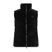 Donsvest met lurex draad Moncler , Black , Dames