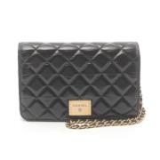 Pre-owned Leather chanel-bags Chanel Vintage , Black , Dames