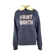 Blauwe Crewneck Sweater Vrouwen MC2 Saint Barth , Blue , Dames